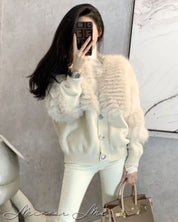 【上質】ボリュームファー切り替えニットカーディガン - select store mirror me【上質】ボリュームファー切り替えニットカーディガン156155440mirror meselect store mirror me156155440S