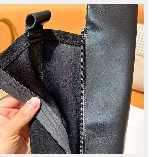 コントラストデザインジップブーツ - select store mirror meコントラストデザインジップブーツ156161356mirror meselect store mirror me156161358レザー&ベルベット23cm