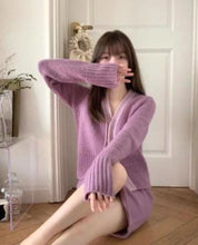 カーディガン&スカートパープルニットセットアップ - select store mirror meカーディガン&スカートパープルニットセットアップ159941762mirror meselect store mirror me159941762S