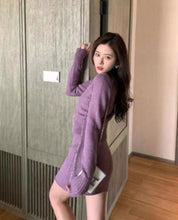 カーディガン&スカートパープルニットセットアップ - select store mirror meカーディガン&スカートパープルニットセットアップ159941762mirror meselect store mirror me159941762S