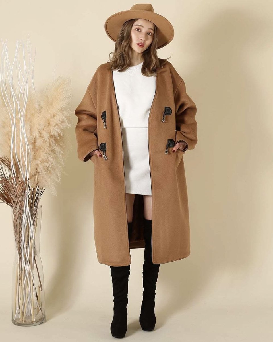 【上質ウール】【動画あり】ノーカラーデザインダッフルコート - select store mirror me【上質ウール】【動画あり】ノーカラーデザインダッフルコート160964783mirror meselect store mirror me160964783S