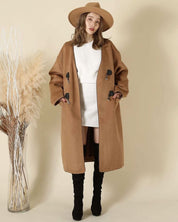 【上質ウール】【動画あり】ノーカラーデザインダッフルコート - select store mirror me【上質ウール】【動画あり】ノーカラーデザインダッフルコート160964783mirror meselect store mirror me160964783S