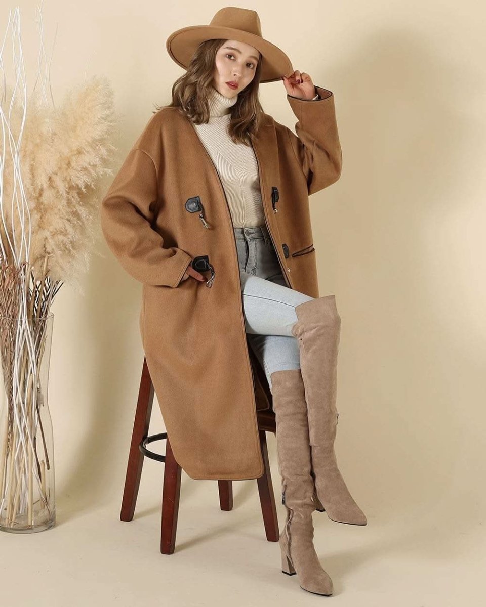 【上質ウール】【動画あり】ノーカラーデザインダッフルコート - select store mirror me【上質ウール】【動画あり】ノーカラーデザインダッフルコート160964783mirror meselect store mirror me160964783S