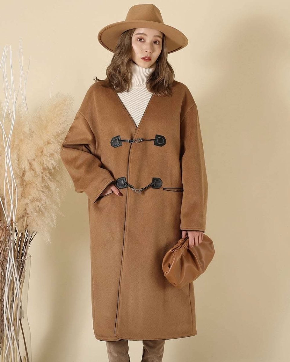 【上質ウール】【動画あり】ノーカラーデザインダッフルコート - select store mirror me【上質ウール】【動画あり】ノーカラーデザインダッフルコート160964783mirror meselect store mirror me160964783S