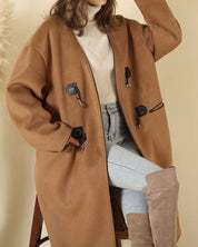 【上質ウール】【動画あり】ノーカラーデザインダッフルコート - select store mirror me【上質ウール】【動画あり】ノーカラーデザインダッフルコート160964783mirror meselect store mirror me160964783S