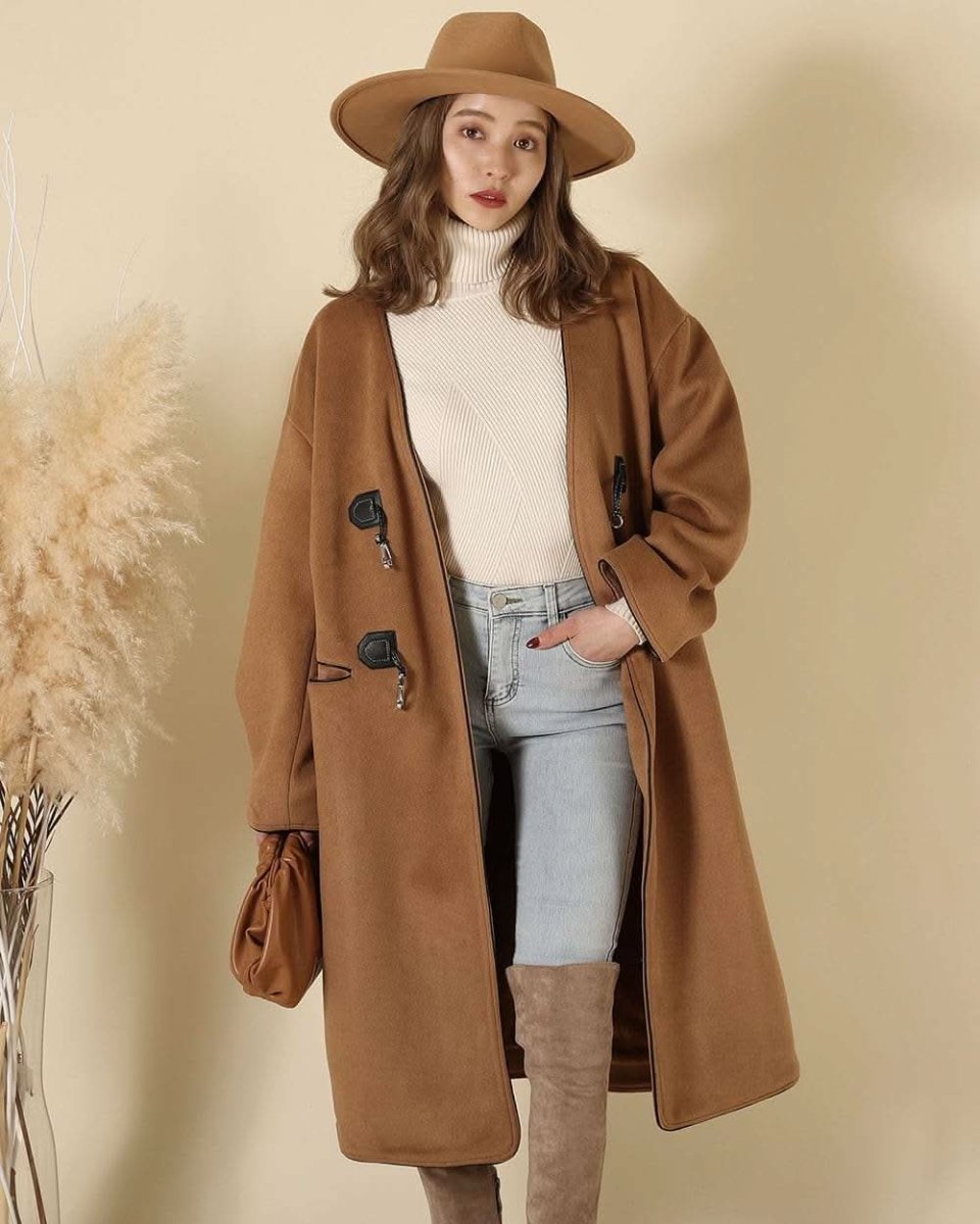 【上質ウール】【動画あり】ノーカラーデザインダッフルコート - select store mirror me【上質ウール】【動画あり】ノーカラーデザインダッフルコート160964783mirror meselect store mirror me160964783S