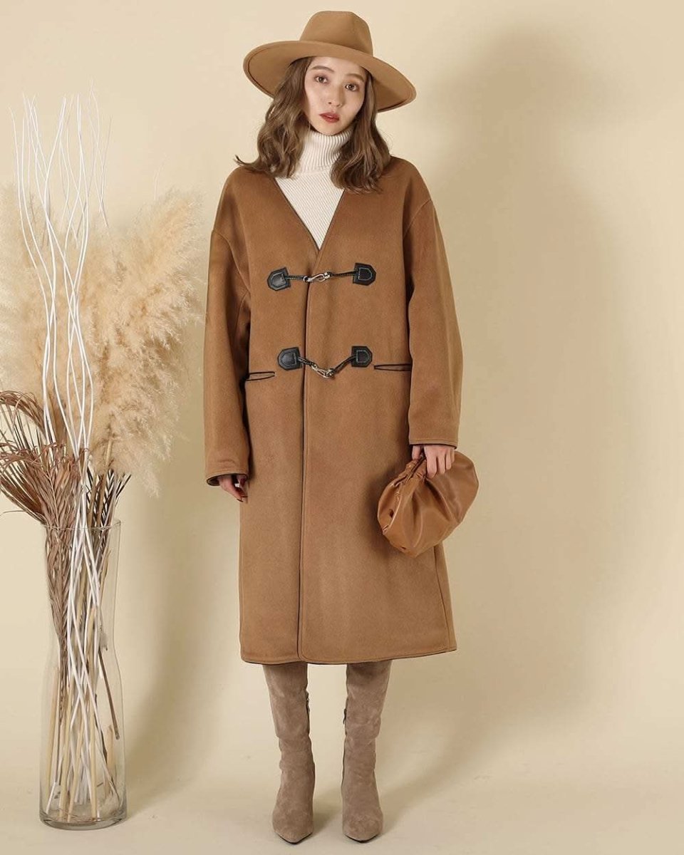 【上質ウール】【動画あり】ノーカラーデザインダッフルコート - select store mirror me【上質ウール】【動画あり】ノーカラーデザインダッフルコート160964783mirror meselect store mirror me160964783S