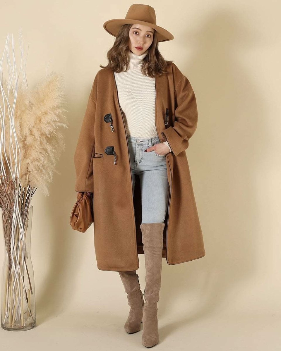 【上質ウール】【動画あり】ノーカラーデザインダッフルコート - select store mirror me【上質ウール】【動画あり】ノーカラーデザインダッフルコート160964783mirror meselect store mirror me160964783S