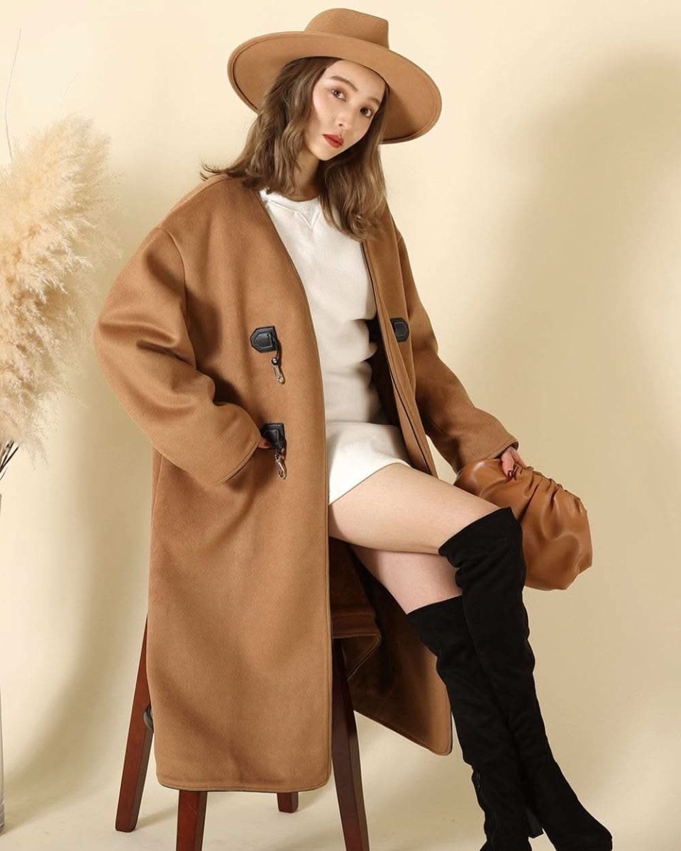 【上質ウール】【動画あり】ノーカラーデザインダッフルコート - select store mirror me【上質ウール】【動画あり】ノーカラーデザインダッフルコート160964783mirror meselect store mirror me160964783S