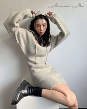 【動画あり】ウエスト美ラインリブニットフードパーカーワンピース - select store mirror me【動画あり】ウエスト美ラインリブニットフードパーカーワンピース161116766mirror meselect store mirror me161116766S
