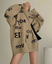 ブラックロゴニュアンスベージュオーバーニット - select store mirror meブラックロゴニュアンスベージュオーバーニット161117320mirror meselect store mirror me161117320S