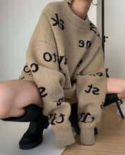 ブラックロゴニュアンスベージュオーバーニット - select store mirror meブラックロゴニュアンスベージュオーバーニット161117320mirror meselect store mirror me161117320S