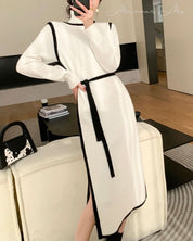 【高品質アンゴラ】ハイネックバイカラーニットワンピース - select store mirror me【高品質アンゴラ】ハイネックバイカラーニットワンピース161912447mirror meselect store mirror me161912447S