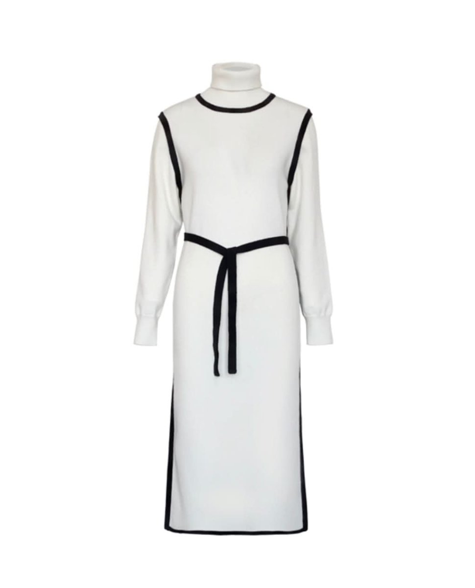 【高品質アンゴラ】ハイネックバイカラーニットワンピース - select store mirror me【高品質アンゴラ】ハイネックバイカラーニットワンピース161912447mirror meselect store mirror me161912447S