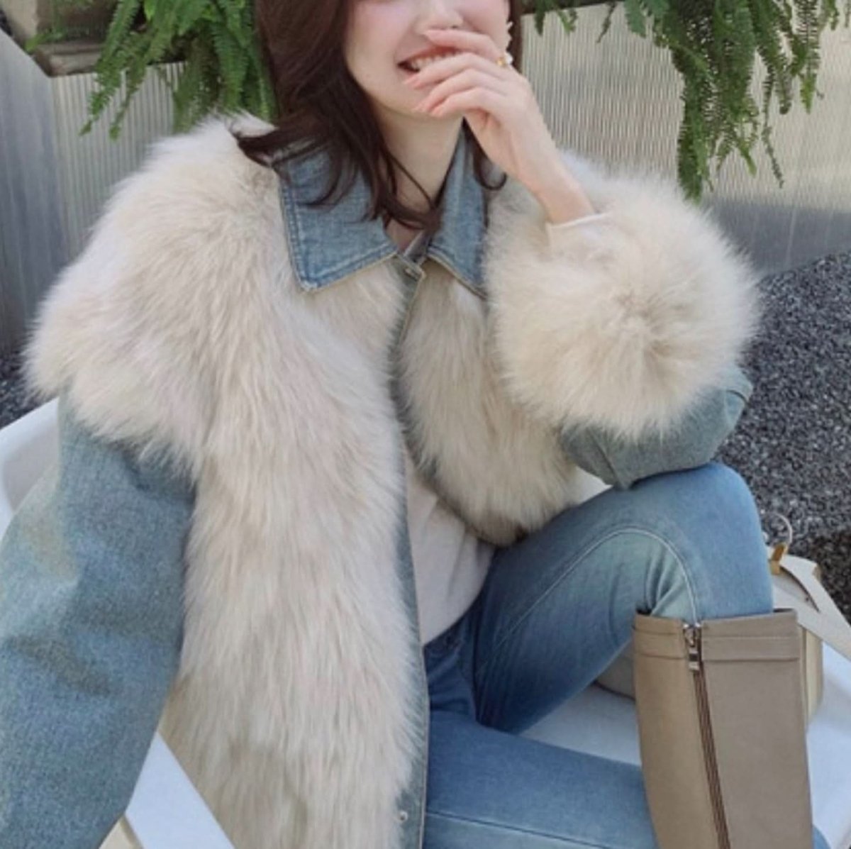 ミックスボリュームファーデニムジャケット - select store mirror meミックスボリュームファーデニムジャケット162576492mirror meselect store mirror me162576492S