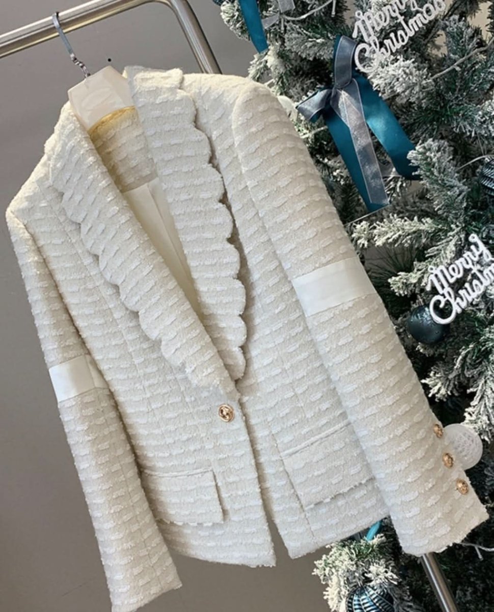 スリーブラインホワイトツイードジャケット - select store mirror meスリーブラインホワイトツイードジャケット163471131mirror meselect store mirror me163471131S