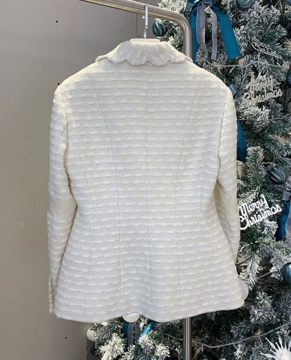 スリーブラインホワイトツイードジャケット - select store mirror meスリーブラインホワイトツイードジャケット163471131mirror meselect store mirror me163471131S