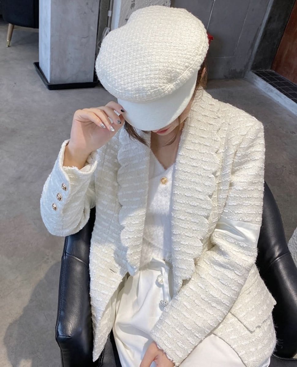 スリーブラインホワイトツイードジャケット - select store mirror meスリーブラインホワイトツイードジャケット163471131mirror meselect store mirror me163471131S