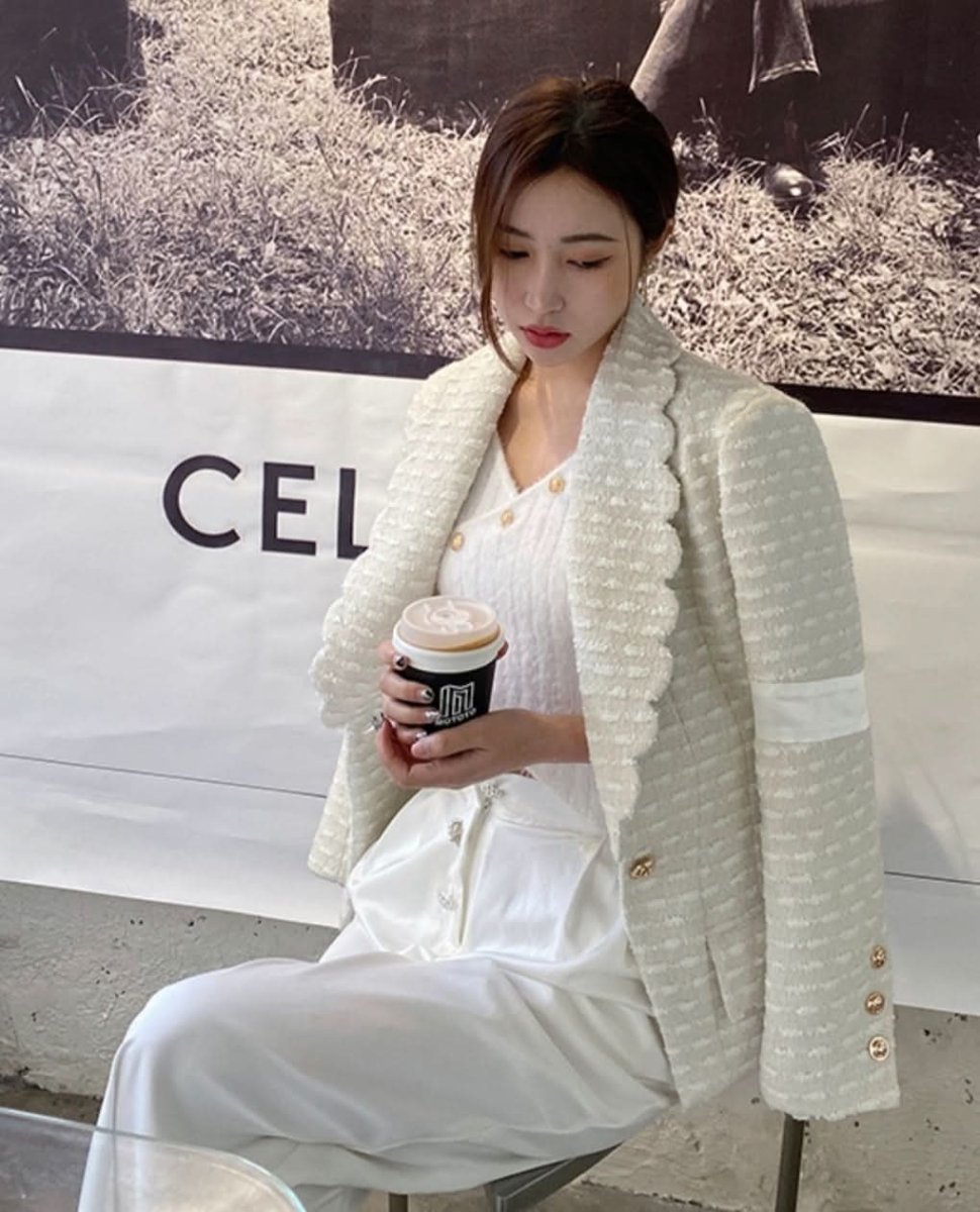 スリーブラインホワイトツイードジャケット - select store mirror meスリーブラインホワイトツイードジャケット163471131mirror meselect store mirror me163471131S