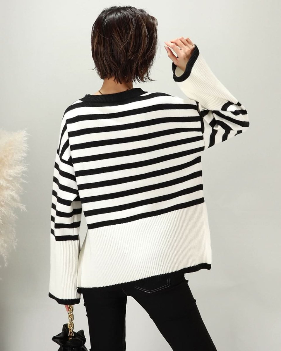 上質ウールフレア袖ボーダースリットニット - select store mirror me上質ウールフレア袖ボーダースリットニット163598478mirror meselect store mirror me163598478S