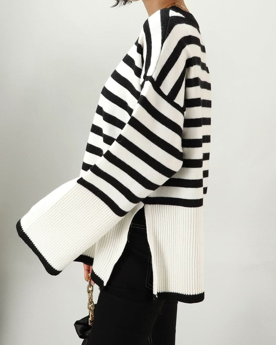 上質ウールフレア袖ボーダースリットニット - select store mirror me上質ウールフレア袖ボーダースリットニット163598478mirror meselect store mirror me163598478S