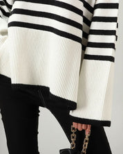 上質ウールフレア袖ボーダースリットニット - select store mirror me上質ウールフレア袖ボーダースリットニット163598478mirror meselect store mirror me163598478S