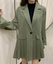 【動画あり】くすみグリーンフロントプリーツデザインジャケット - select store mirror me【動画あり】くすみグリーンフロントプリーツデザインジャケット163599564mirror meselect store mirror me163599564S