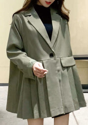 【動画あり】くすみグリーンフロントプリーツデザインジャケット - select store mirror me【動画あり】くすみグリーンフロントプリーツデザインジャケット163599564mirror meselect store mirror me163599564S