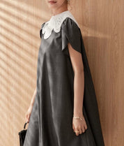 【動画あり】スカラップレース襟上質グレーワンピース - select store mirror me【動画あり】スカラップレース襟上質グレーワンピース164238952mirror meselect store mirror me164238952S