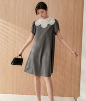 【動画あり】スカラップレース襟上質グレーワンピース - select store mirror me【動画あり】スカラップレース襟上質グレーワンピース164238952mirror meselect store mirror me164238952S