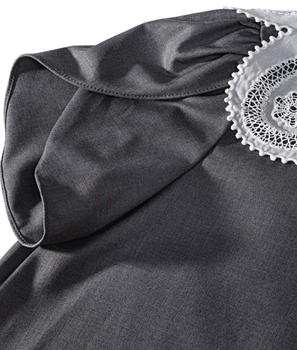 【動画あり】スカラップレース襟上質グレーワンピース - select store mirror me【動画あり】スカラップレース襟上質グレーワンピース164238952mirror meselect store mirror me164238952S