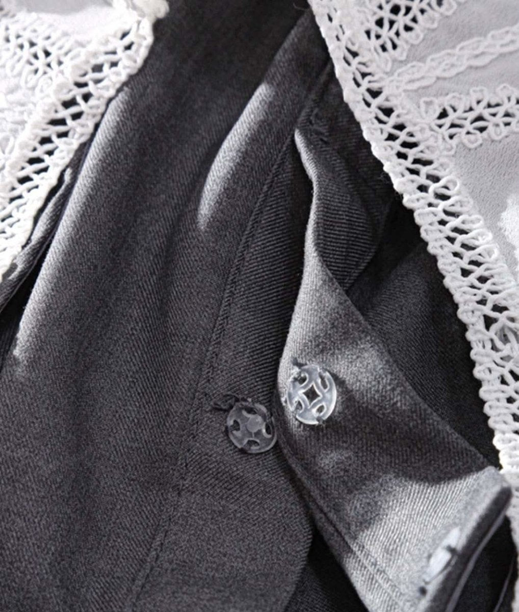 【動画あり】スカラップレース襟上質グレーワンピース - select store mirror me【動画あり】スカラップレース襟上質グレーワンピース164238952mirror meselect store mirror me164238952S