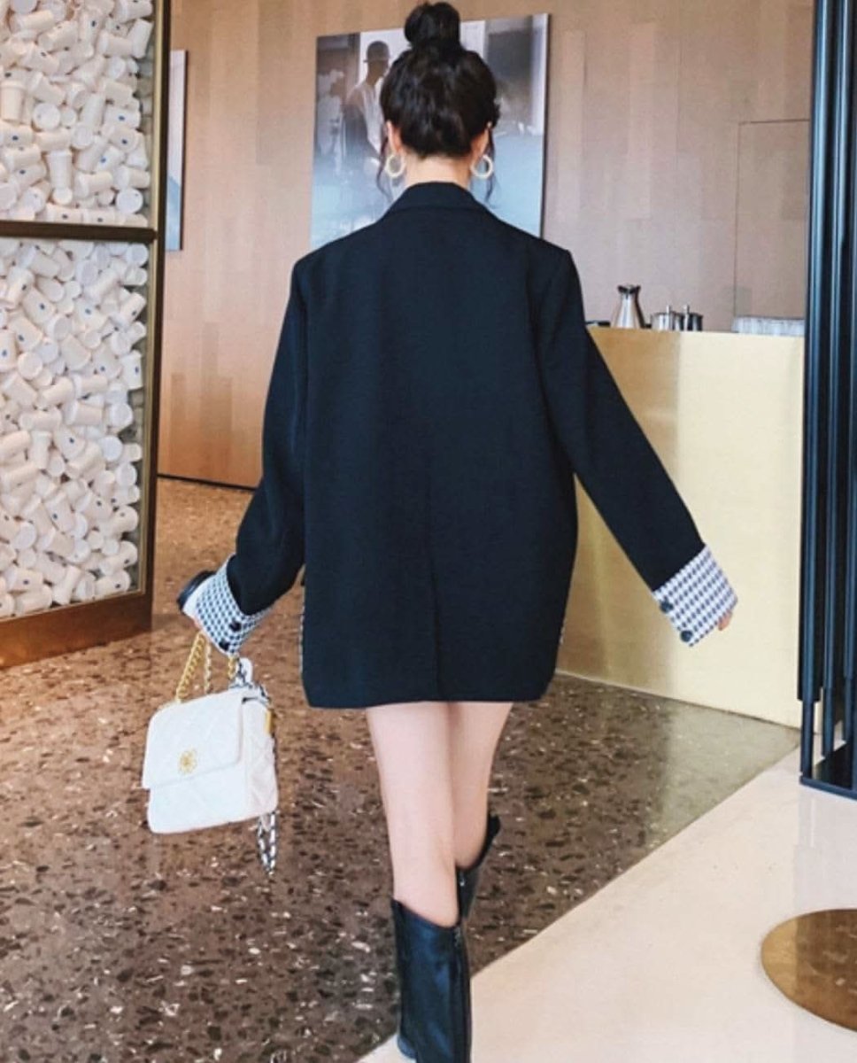 【動画あり】切り替え千鳥格子柄ルーズワイドジャケット - select store mirror me【動画あり】切り替え千鳥格子柄ルーズワイドジャケット164655618mirror meselect store mirror me164655618S