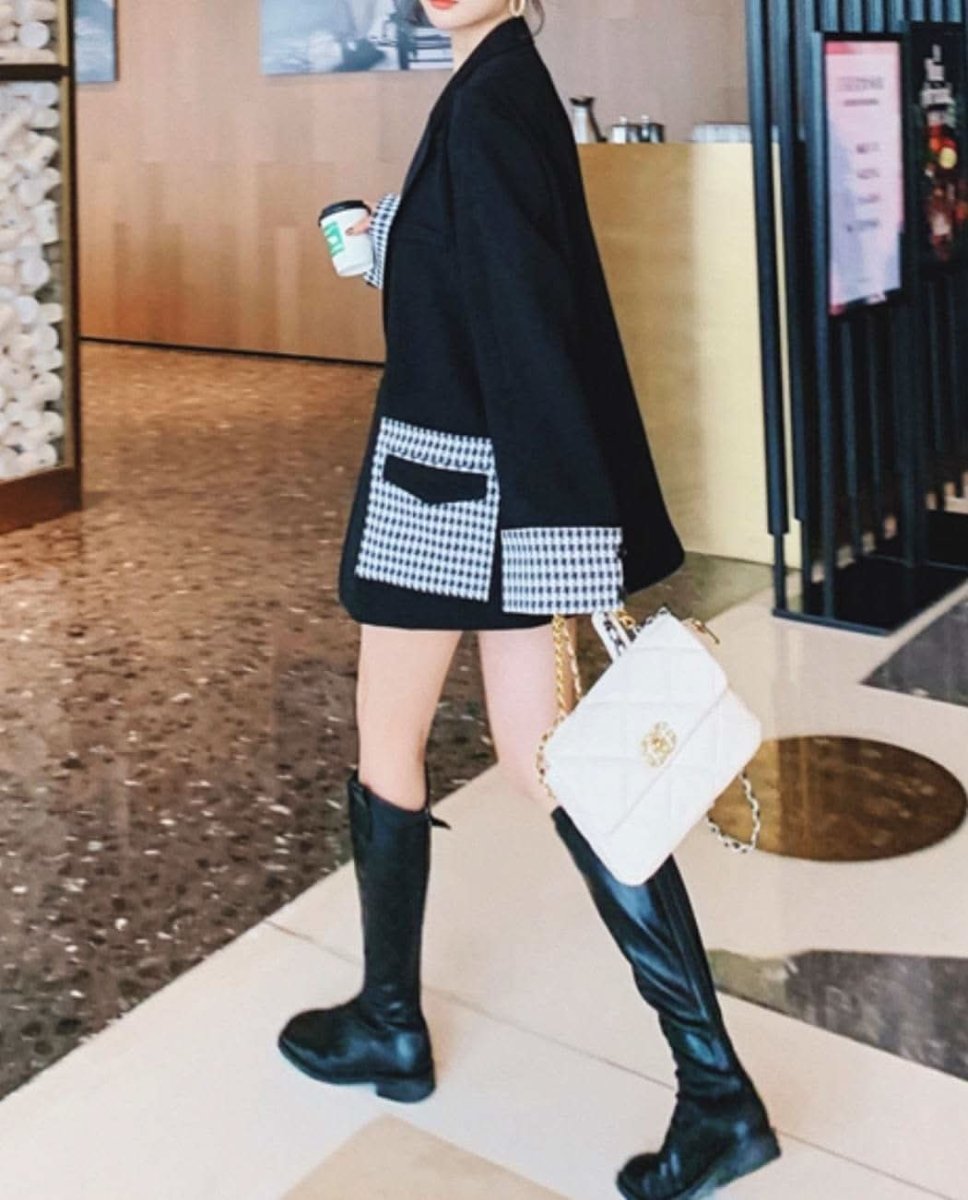 【動画あり】切り替え千鳥格子柄ルーズワイドジャケット - select store mirror me【動画あり】切り替え千鳥格子柄ルーズワイドジャケット164655618mirror meselect store mirror me164655618S