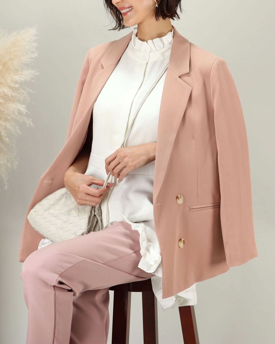 【動画あり】ライトピンクダブルボタンジャケット - select store mirror me【動画あり】ライトピンクダブルボタンジャケット168291723mirror meselect store mirror me168291723S