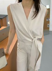 上質カシュクールホワイトパンツセットアップ - select store mirror me上質カシュクールホワイトパンツセットアップ182874668mirror meselect store mirror me182874668S