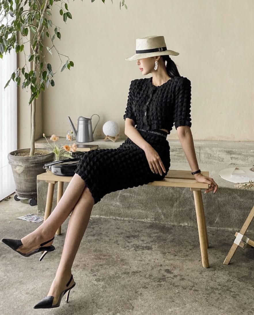 ポフデザイン美ラインブラックセットアップ - select store mirror meポフデザイン美ラインブラックセットアップ185401241mirror meselect store mirror me185401241S