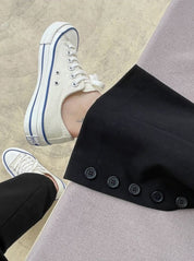 【動画あり】バックカットスリットボタンブラックパンツ - select store mirror me【動画あり】バックカットスリットボタンブラックパンツ185493043mirror meselect store mirror me185493043S