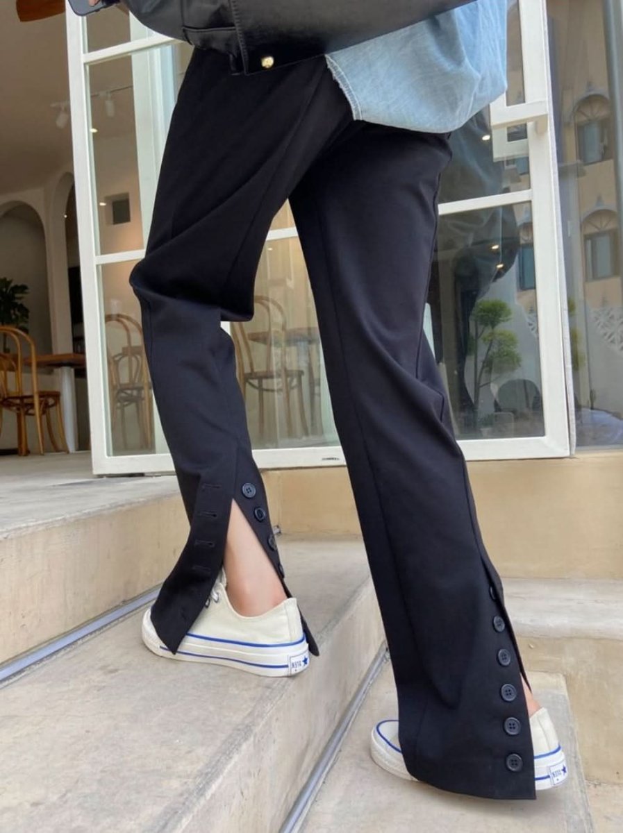 【動画あり】バックカットスリットボタンブラックパンツ - select store mirror me【動画あり】バックカットスリットボタンブラックパンツ185493043mirror meselect store mirror me185493043S