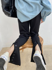 【動画あり】バックカットスリットボタンブラックパンツ - select store mirror me【動画あり】バックカットスリットボタンブラックパンツ185493043mirror meselect store mirror me185493043S