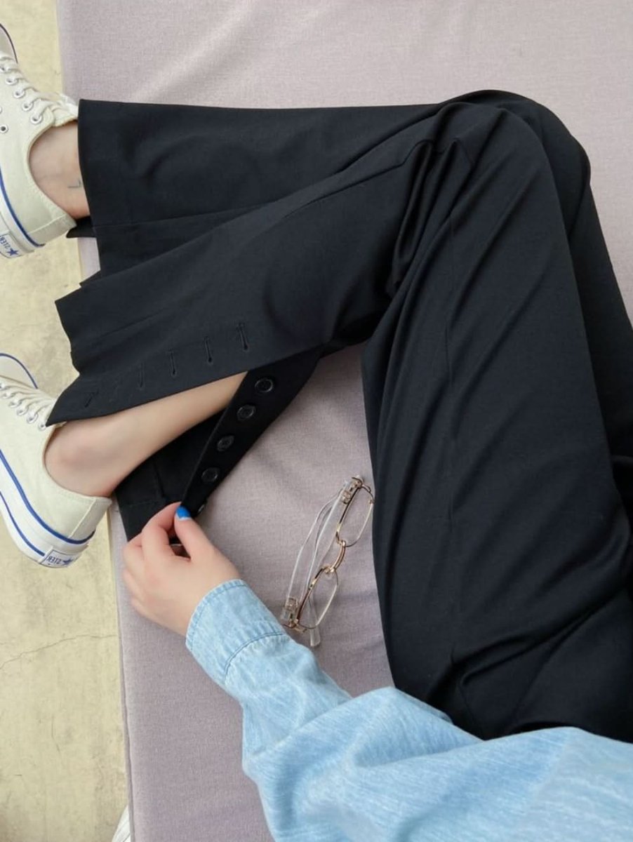 【動画あり】バックカットスリットボタンブラックパンツ - select store mirror me【動画あり】バックカットスリットボタンブラックパンツ185493043mirror meselect store mirror me185493043S