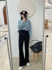 【動画あり】バックカットスリットボタンブラックパンツ - select store mirror me【動画あり】バックカットスリットボタンブラックパンツ185493043mirror meselect store mirror me185493043S