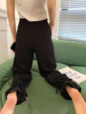 【動画あり】裾リボン絞りデザインブラックパンツ - select store mirror me【動画あり】裾リボン絞りデザインブラックパンツ185493863mirror meselect store mirror me185493863S