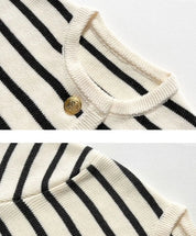 <インスタグラマー様ご愛用><大ヒット>ボーダーニットカーディガントップス mirror me