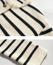 <インスタグラマー様ご愛用><大ヒット>ボーダーニットカーディガントップス mirror me