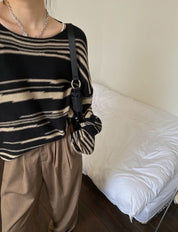 ニュアンスボーダーニットトップス - select store mirror meニュアンスボーダーニットトップス186783081mirror meselect store mirror me186783081S