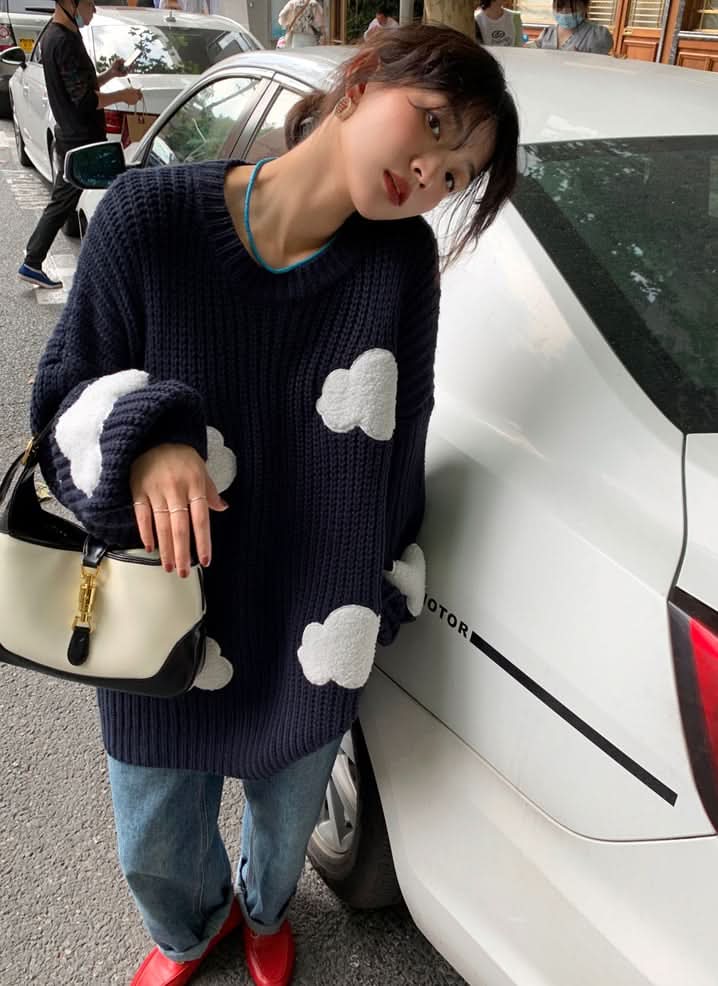 【動画あり】クラウドデザインニットセーター - select store mirror me【動画あり】クラウドデザインニットセーター186803209mirror meselect store mirror me186803209S