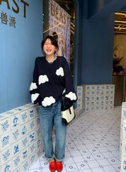 【動画あり】クラウドデザインニットセーター - select store mirror me【動画あり】クラウドデザインニットセーター186803209mirror meselect store mirror me186803209S