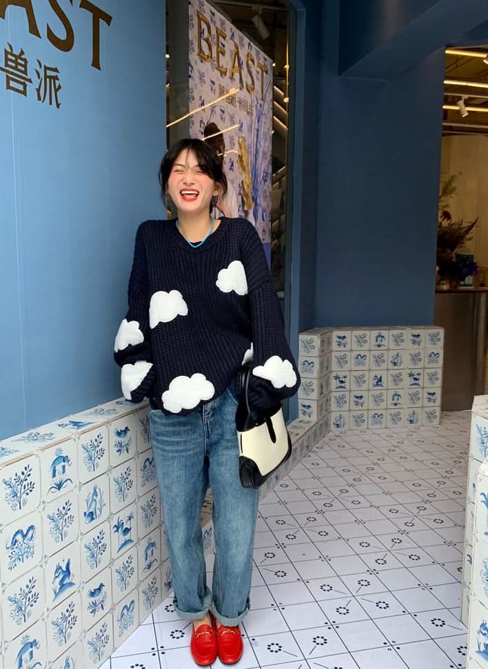 【動画あり】クラウドデザインニットセーター - select store mirror me【動画あり】クラウドデザインニットセーター186803209mirror meselect store mirror me186803209S