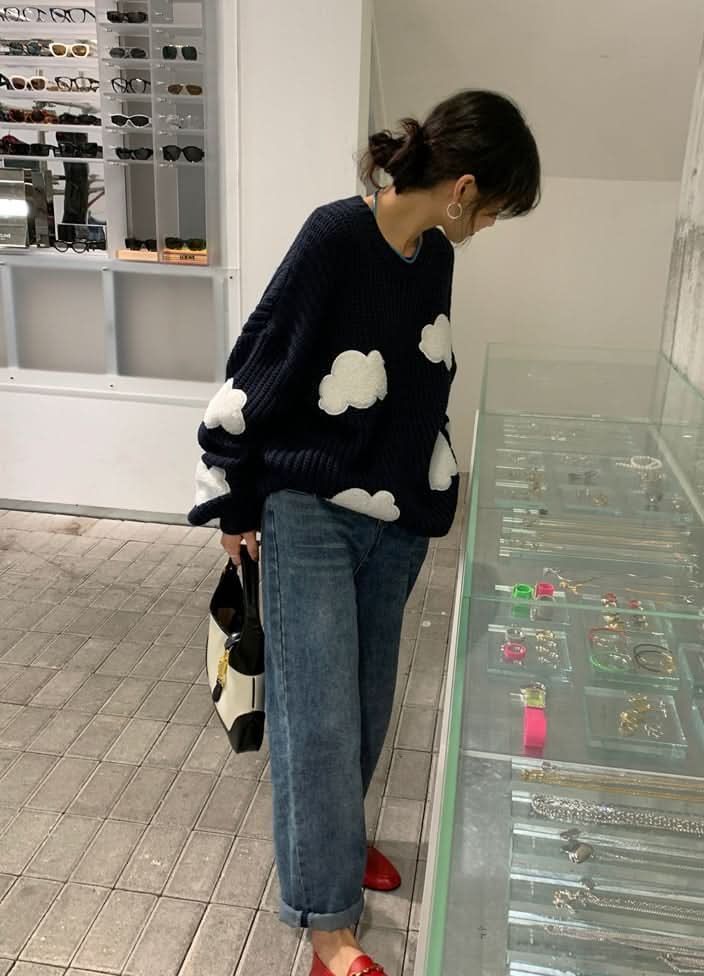 【動画あり】クラウドデザインニットセーター - select store mirror me【動画あり】クラウドデザインニットセーター186803209mirror meselect store mirror me186803209S